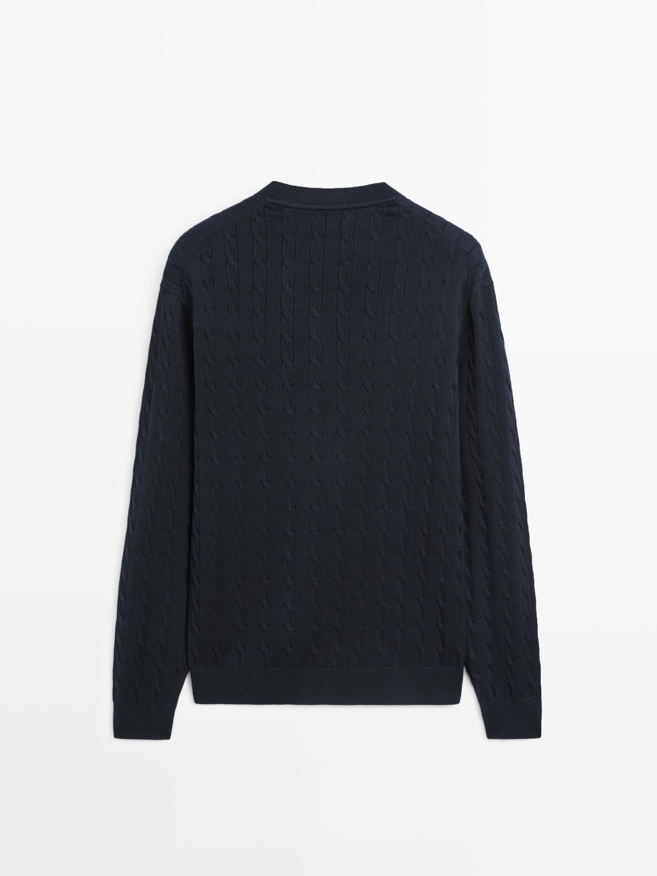 100% cotton cable-knit sweater